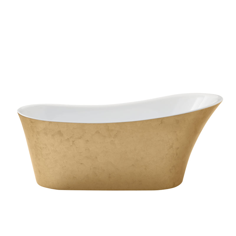 Heritage Holywell Freestanding 1705(L) x 745(W) x 735(H)mm Acrylic Bath Gold Effect