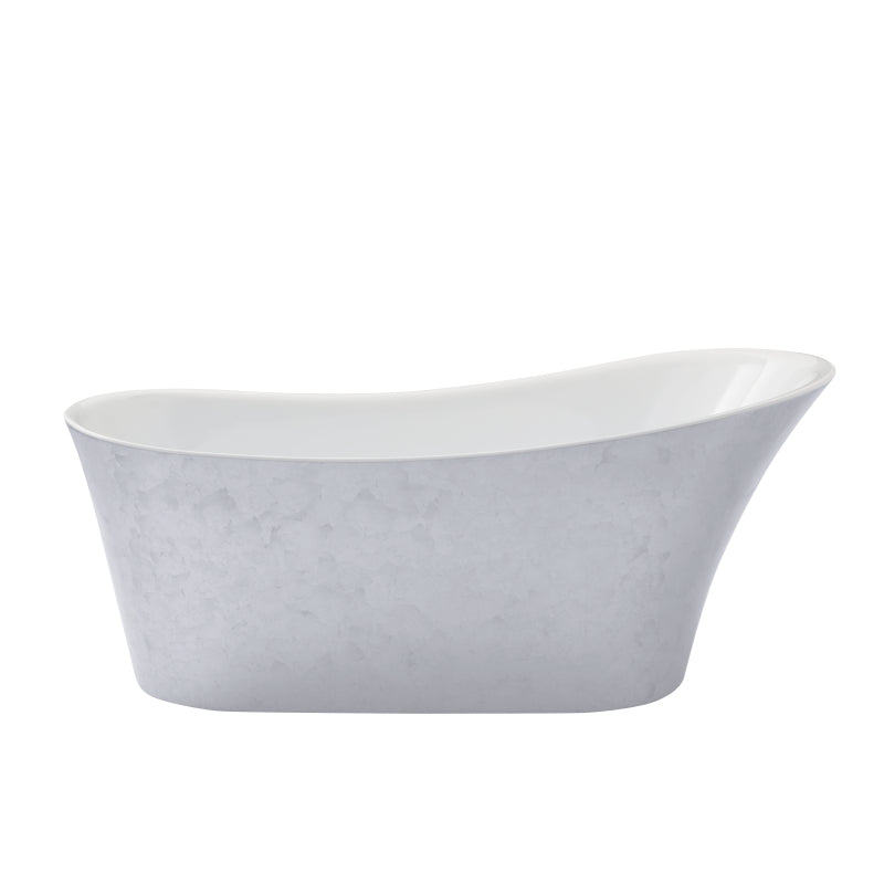 Heritage Holywell Freestanding 1705(L) x 745(W) x 735(H)mm Acrylic Bath Stainless Steel Effect