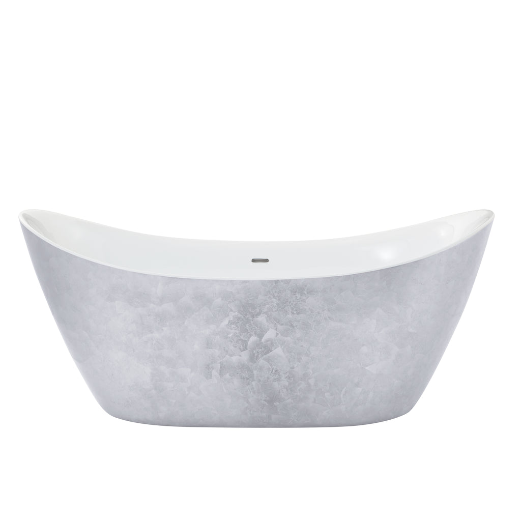 Heritage Hylton Freestanding Acrylic Bath Stainless Steel Effect