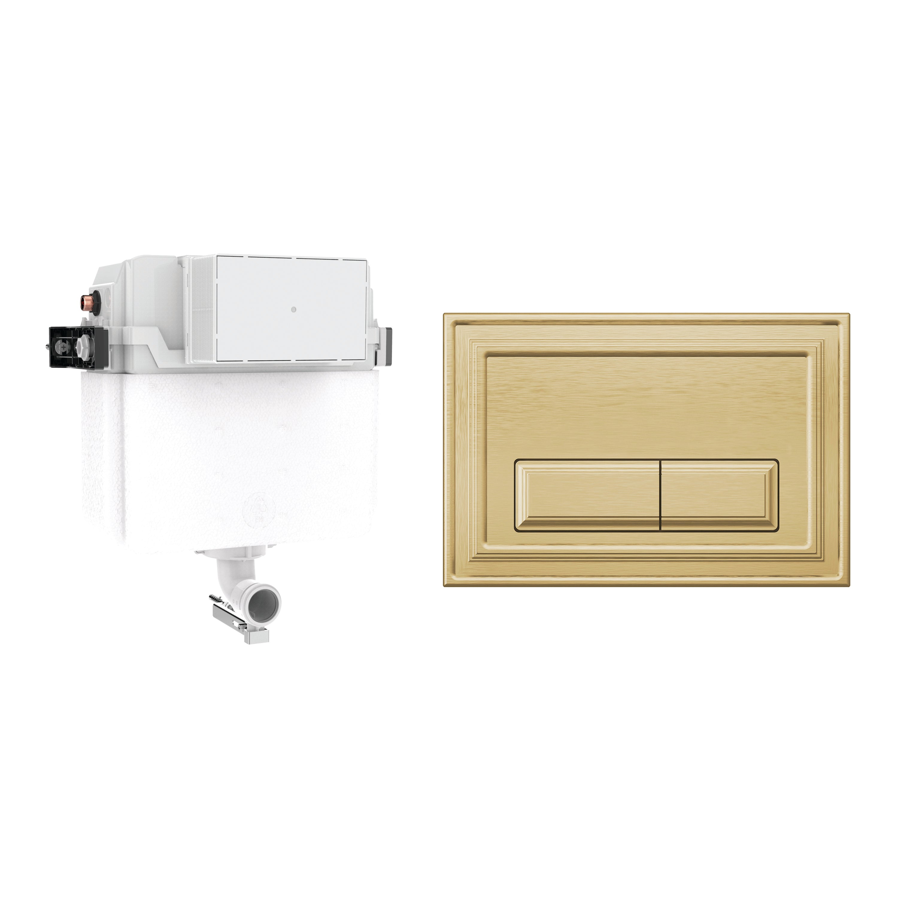 Crosswater Belgravia Cistern Set 1 Brushed Brass