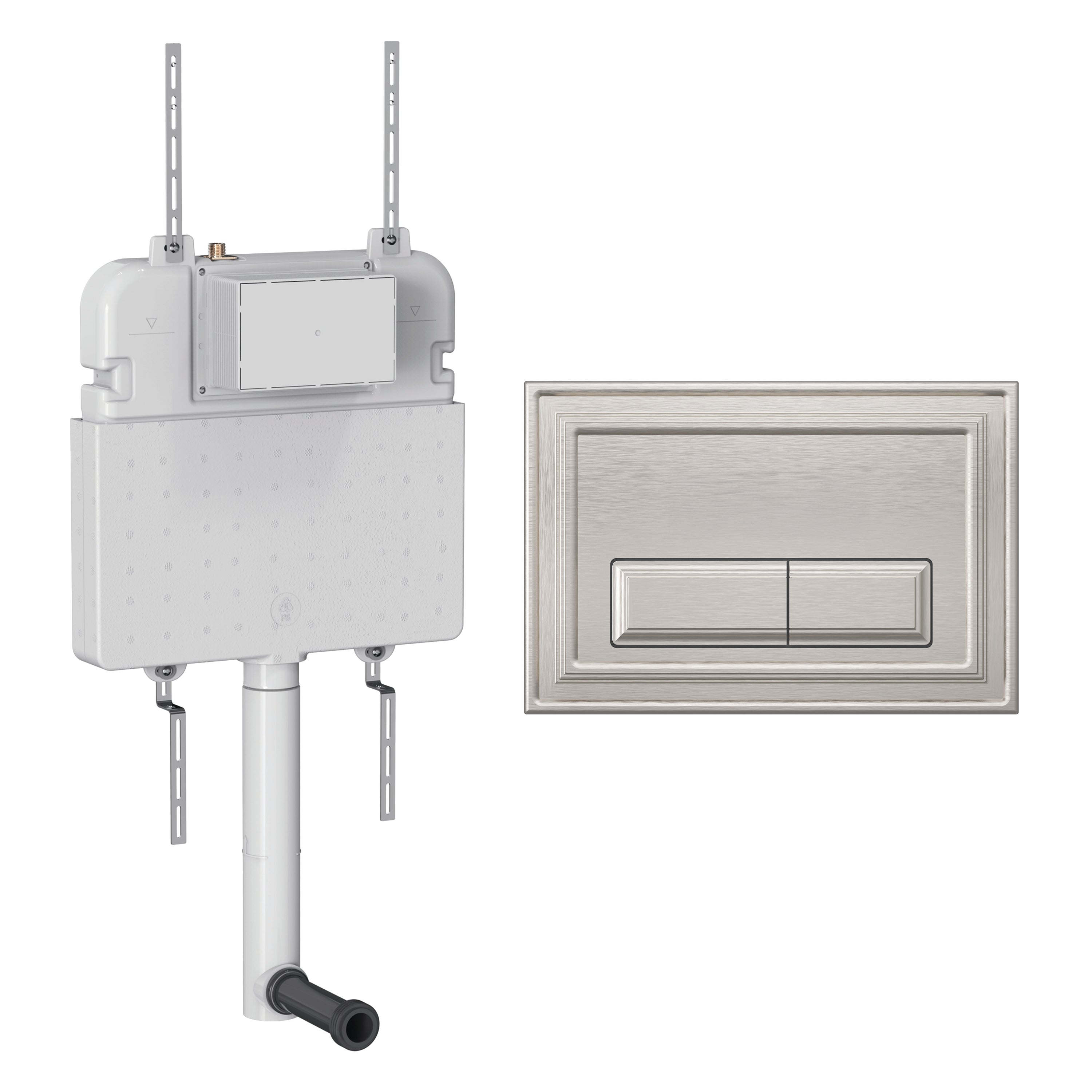 Crosswater Belgravia Cistern Set 2 Brushed Nickel