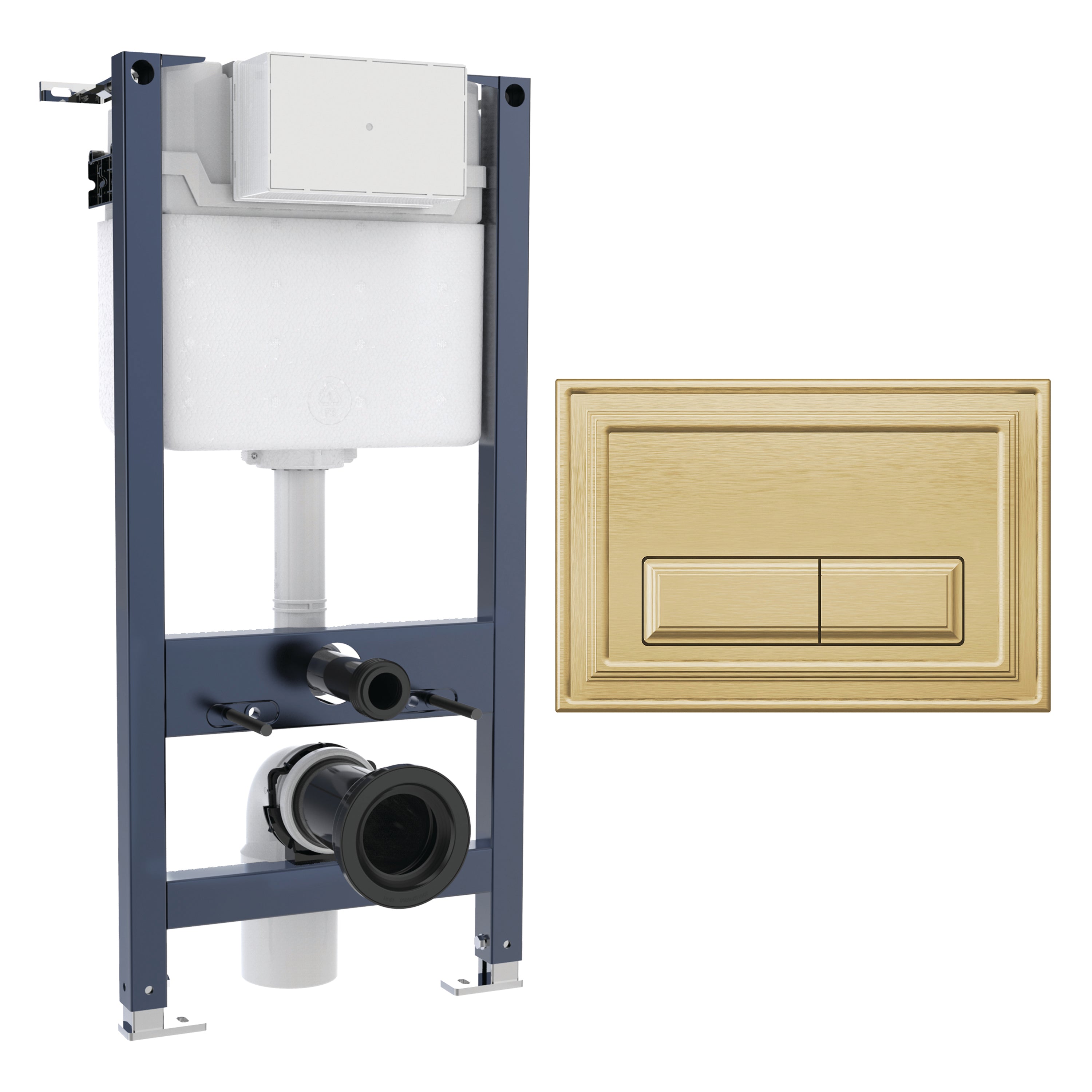 Crosswater Belgravia Frame Set 2 Brushed Brass