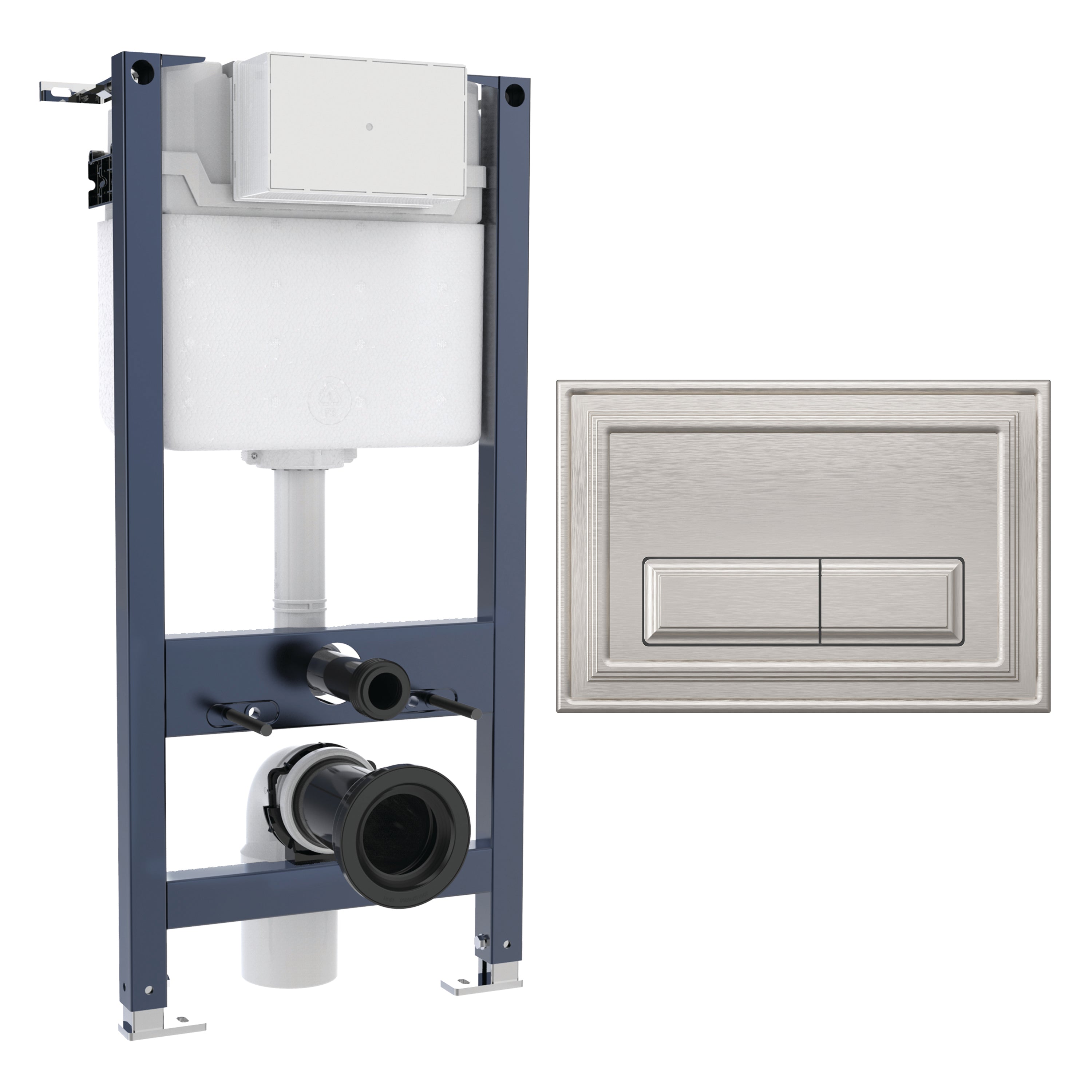 Crosswater Belgravia Frame Set 2 Brushed Nickel