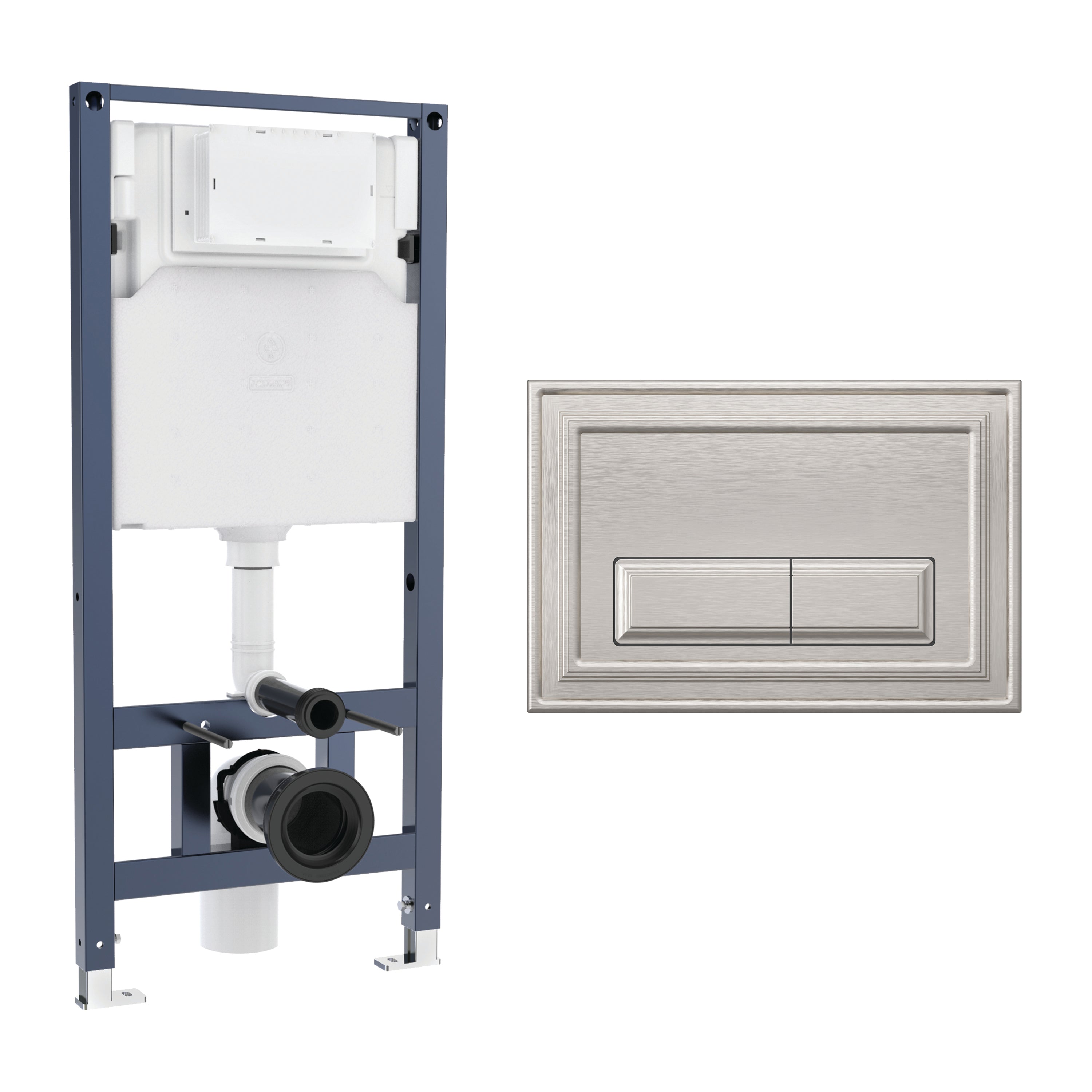 Crosswater Belgravia Frame Set 3 Brushed Nickel