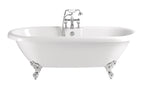 Heritage Oban Double Ended Roll Top Bath 2 Tap Hole