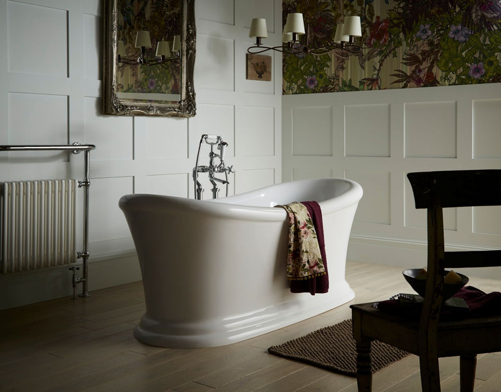 Heritage Orford Freestanding Acrylic Double Ended Slipper Bath White