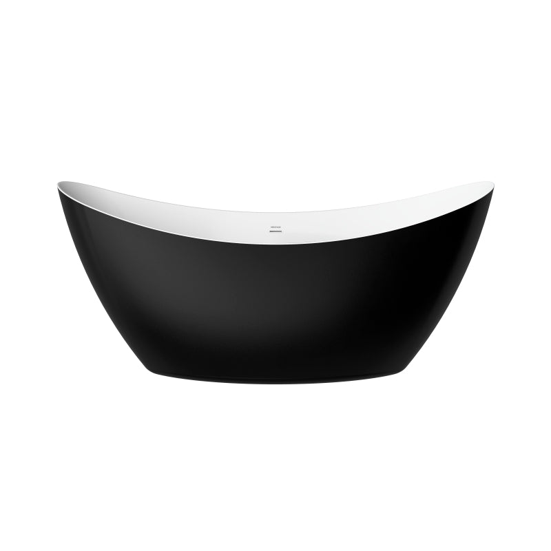 Heritage Osterley Freestanding 1735(L) x 730(W) x 750(H)mm Acrylic Bath Black