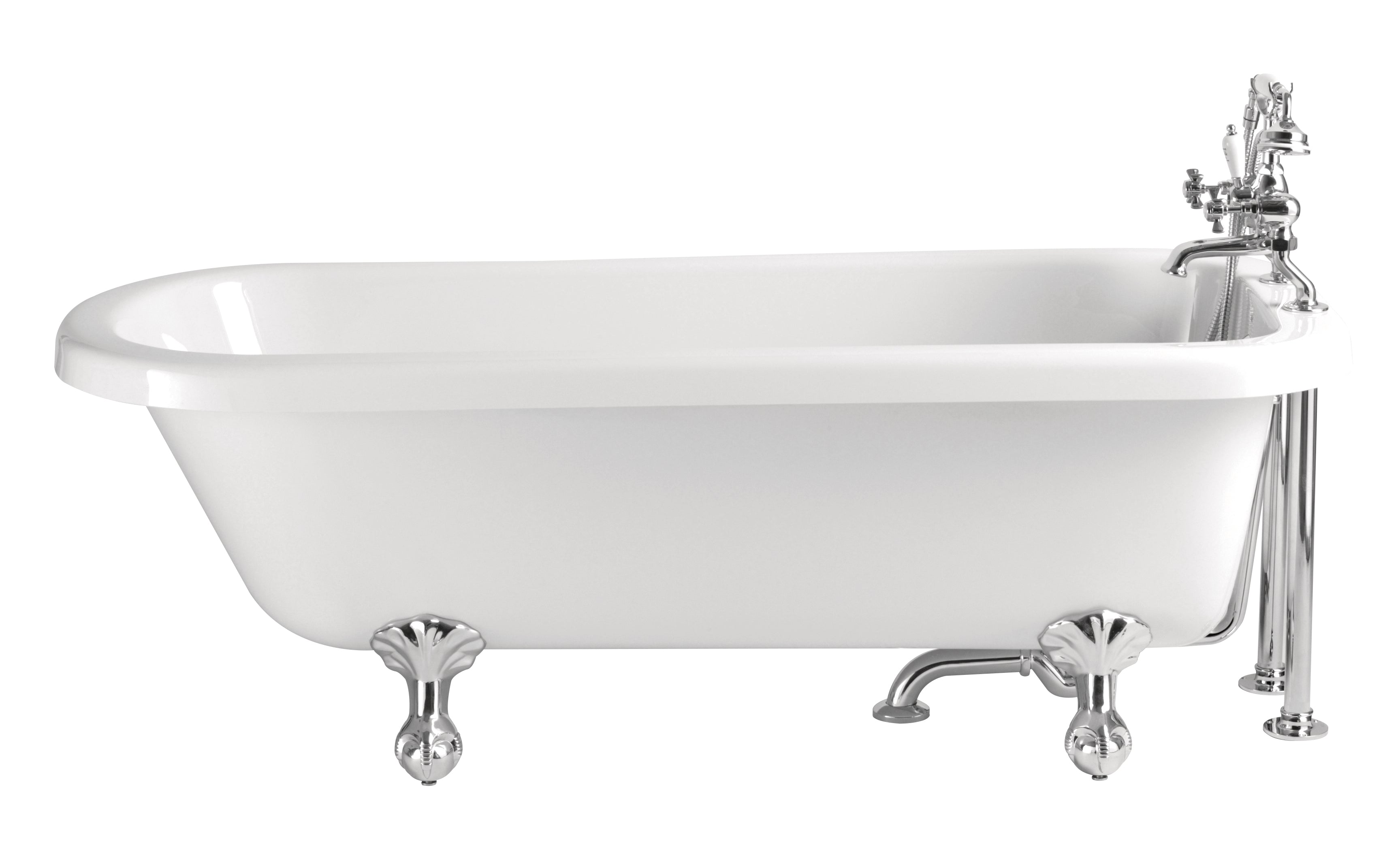 Heritage Perth Single Ended Roll Top Bath 2Tap Hole