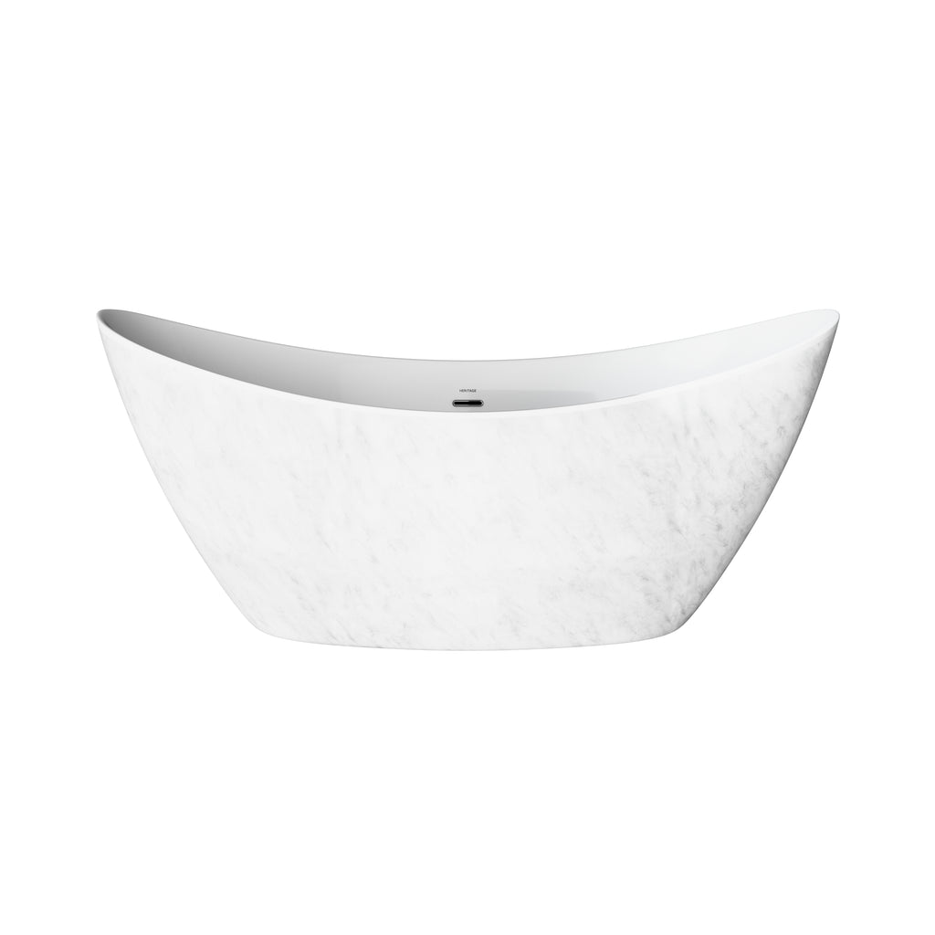 Heritage Wenlock Freestanding Acrylic Bath Marble Effect