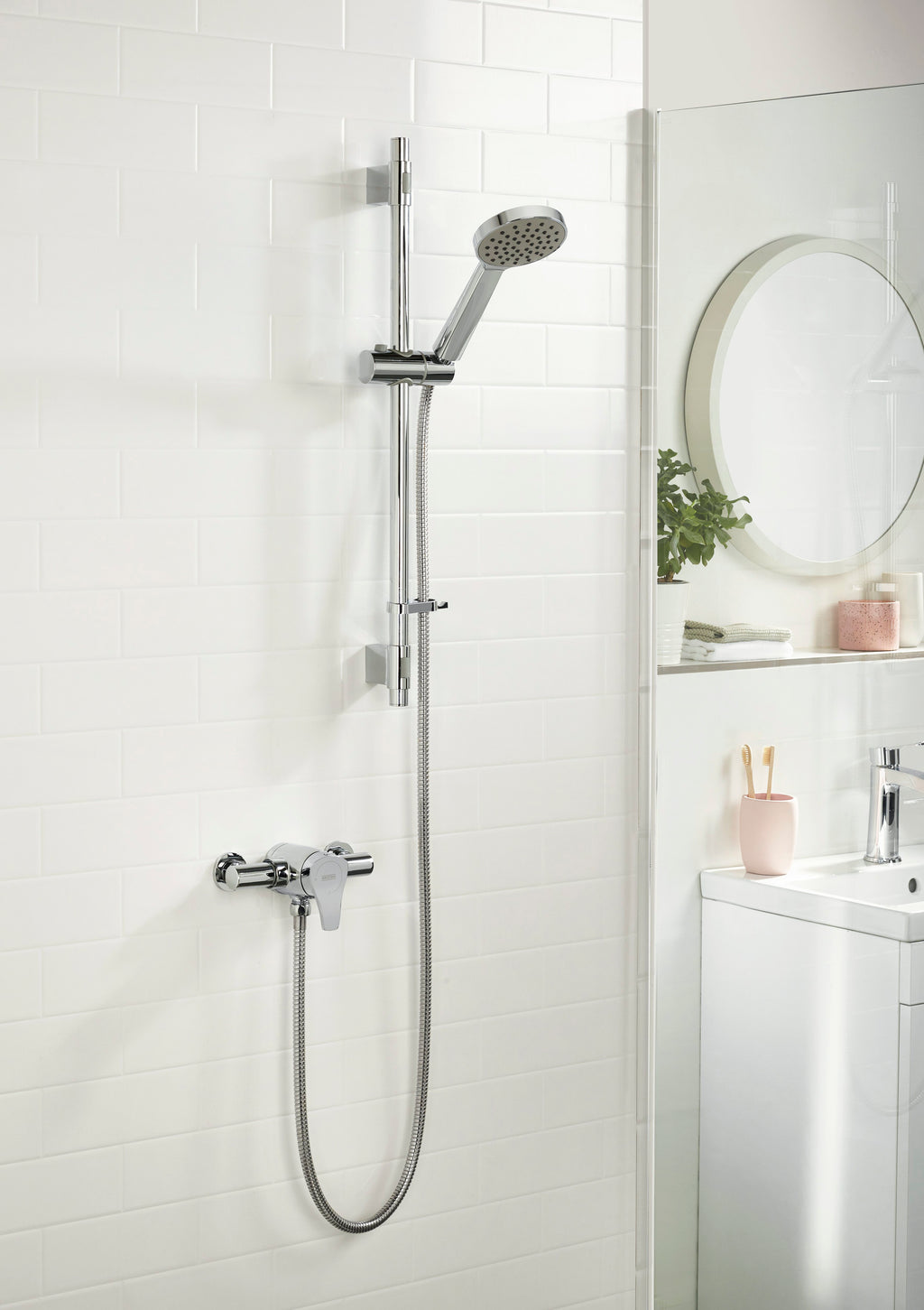 Bristan Capri3 Thermostatic Single Sequential Exposed Shower Valve with Riser Kit Chrome CAP3 SHXAR C.