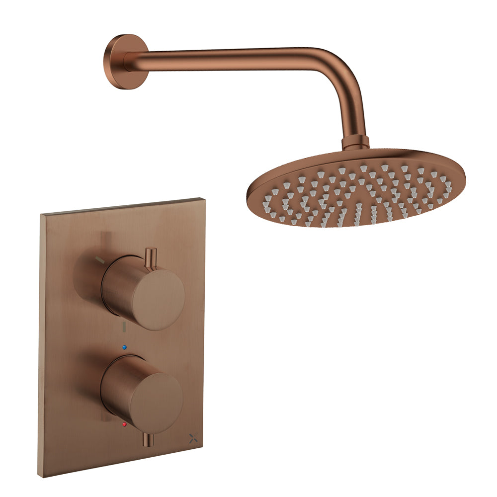 Crosswater Crossbox Shower Set 1 Brushed Bronze 200mm (Excluding Crossbox)