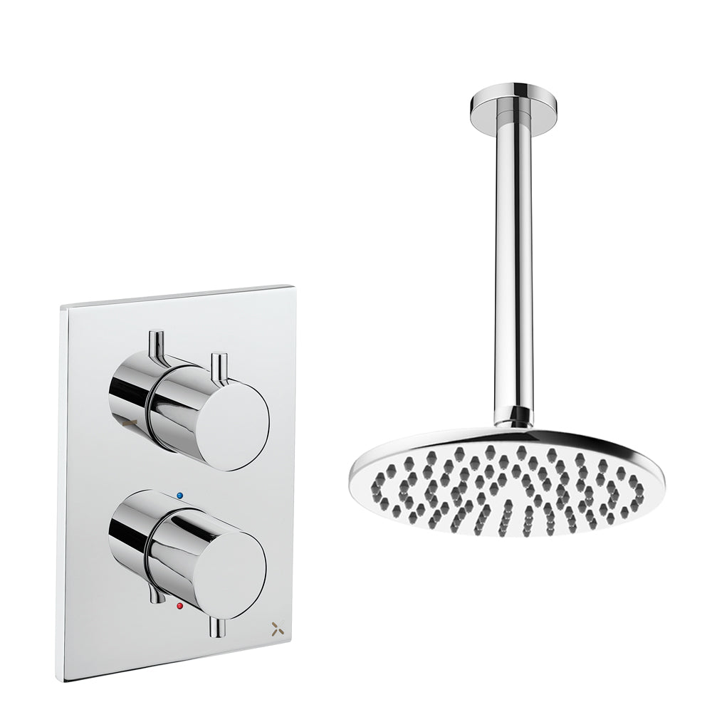 Crosswater Crossbox Shower Set 1 Chrome 200mm Ceiling Mounted (Excluding Crossbox)