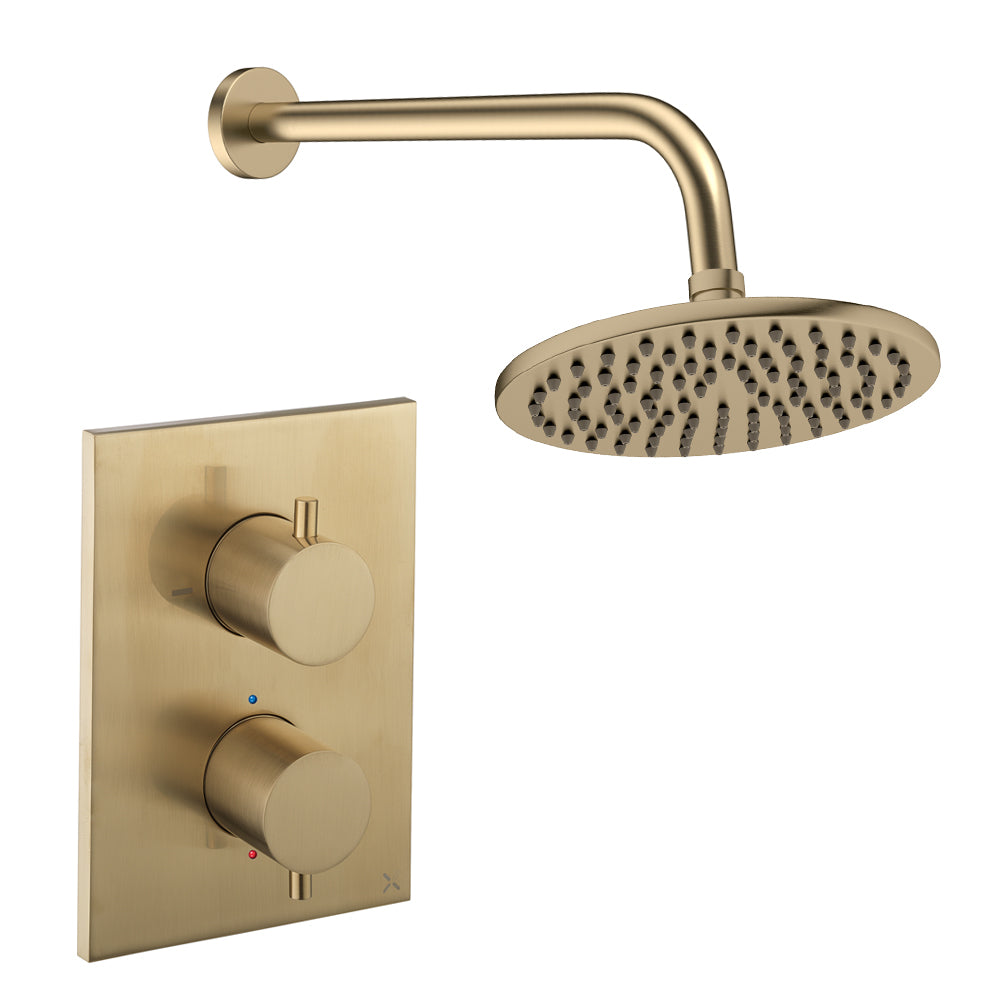Crosswater Crossbox Shower Set 1 Brushed Brass 200mm (Excluding Crossbox)