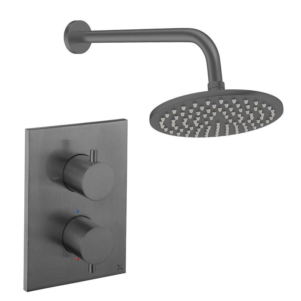 Crosswater Crossbox Shower Set 1 Slate 200mm