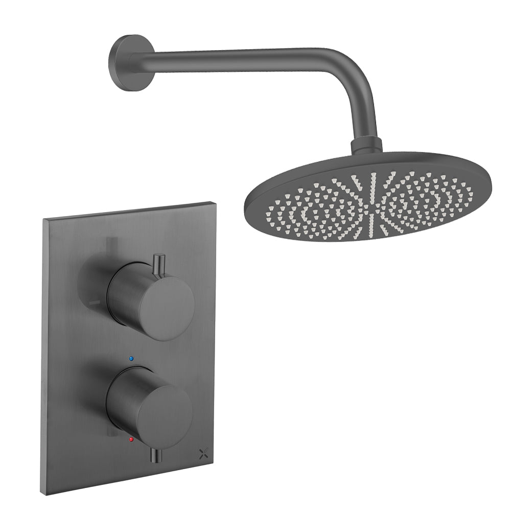 Crosswater Crossbox Shower Set 1 Slate 300mm