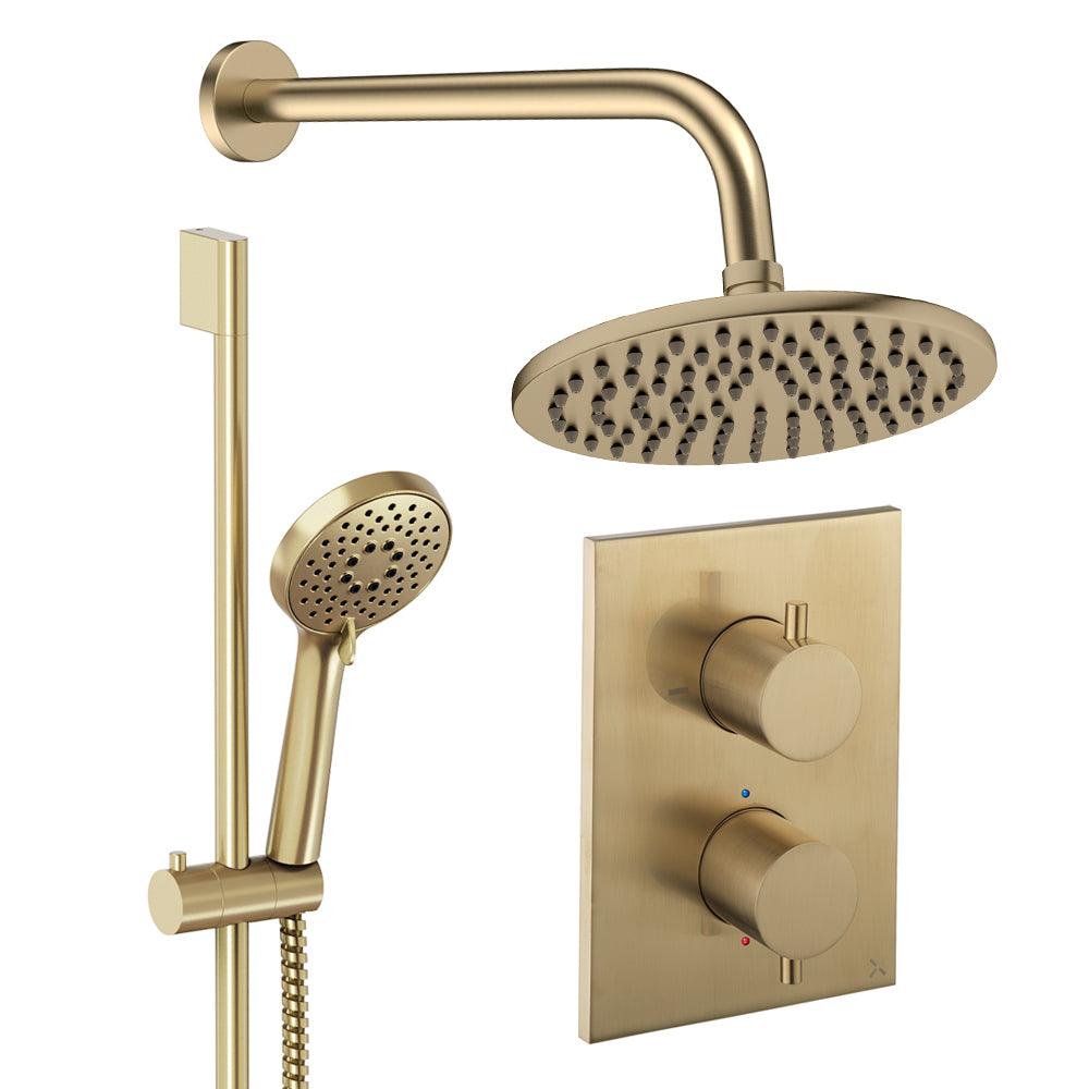 Crosswater Crossbox Shower Set 4 Brushed Brass 200mm (Excluding Crossbox)
