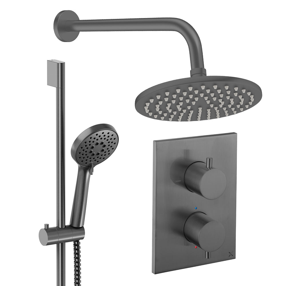 Crosswater Crossbox Shower Set 4 Slate 200mm (Excluding Crossbox)