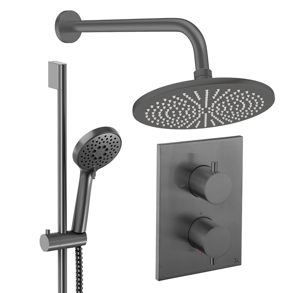 Crosswater Crossbox Shower Set 4 Slate 300mm (Excluding Crossbox)