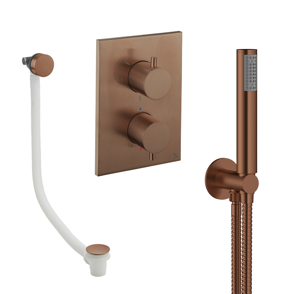 Crosswater Crossbox Shower Set 5 Brushed Bronze