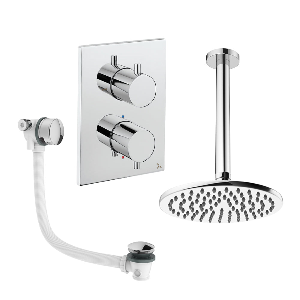 Crosswater Crossbox Shower Set 7 Chrome 200mm Ceiling Mounted (Excluding Crossbox)