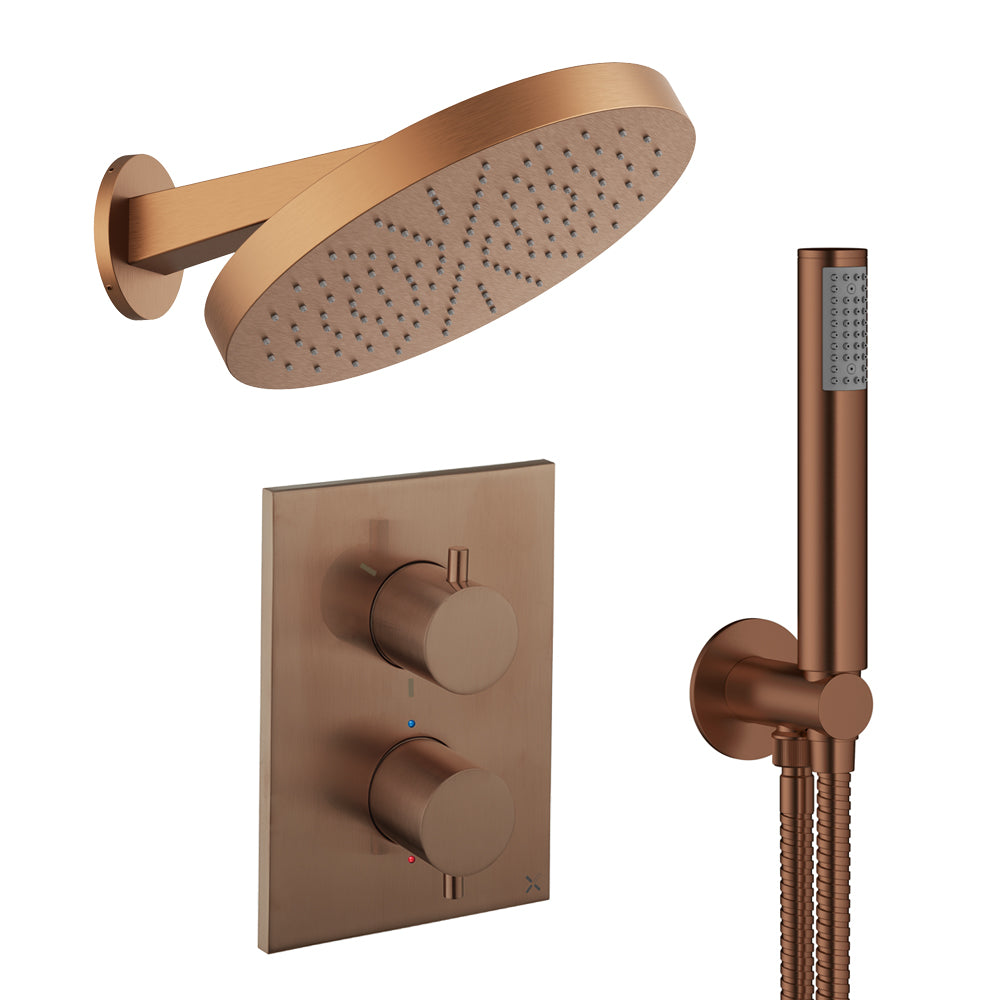 Crosswater Crossbox Shower Set 8 Brushed Bronze (Excluding Crossbox)