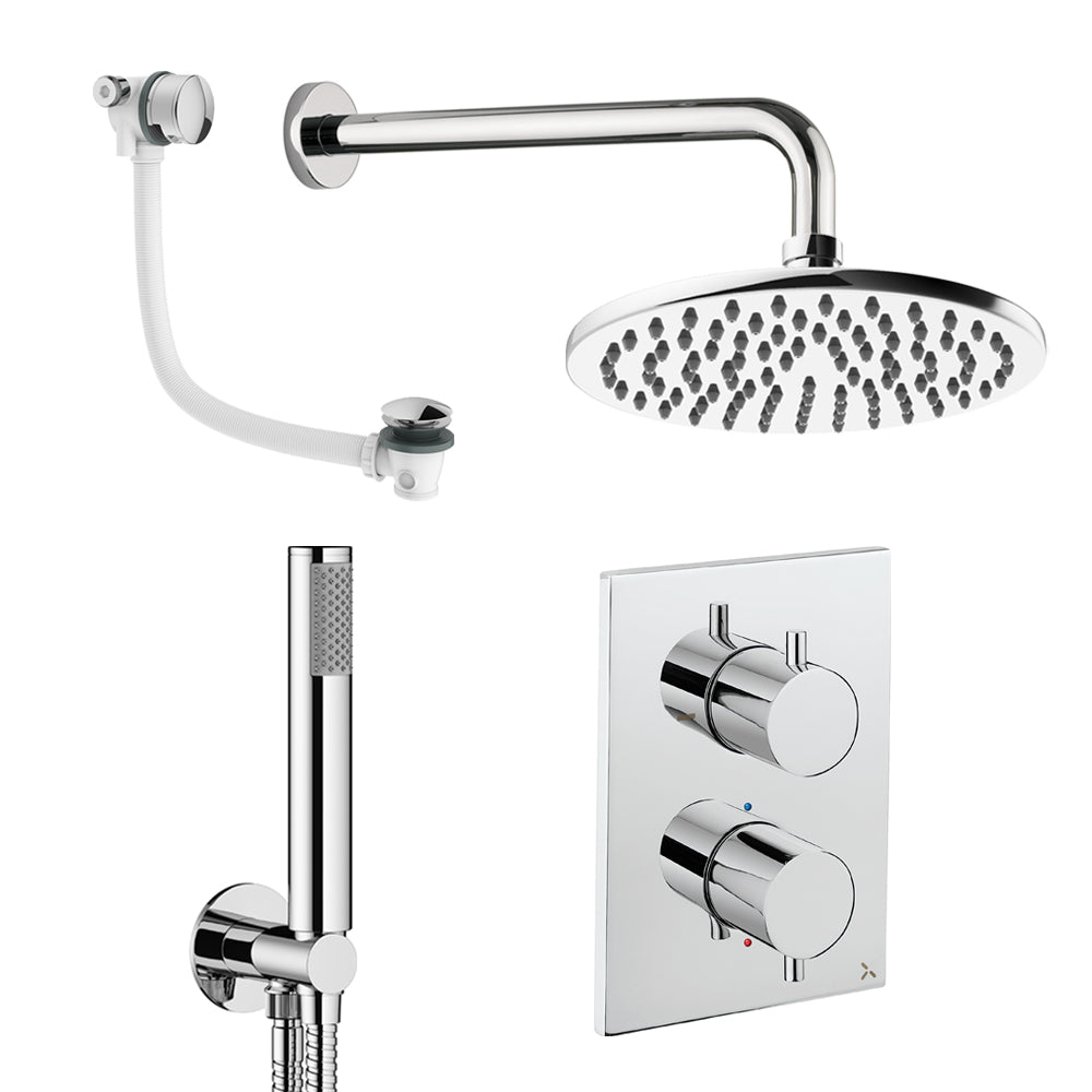 Crosswater Crossbox Shower Set 9 Chrome 200mm (Excluding Crossbox)