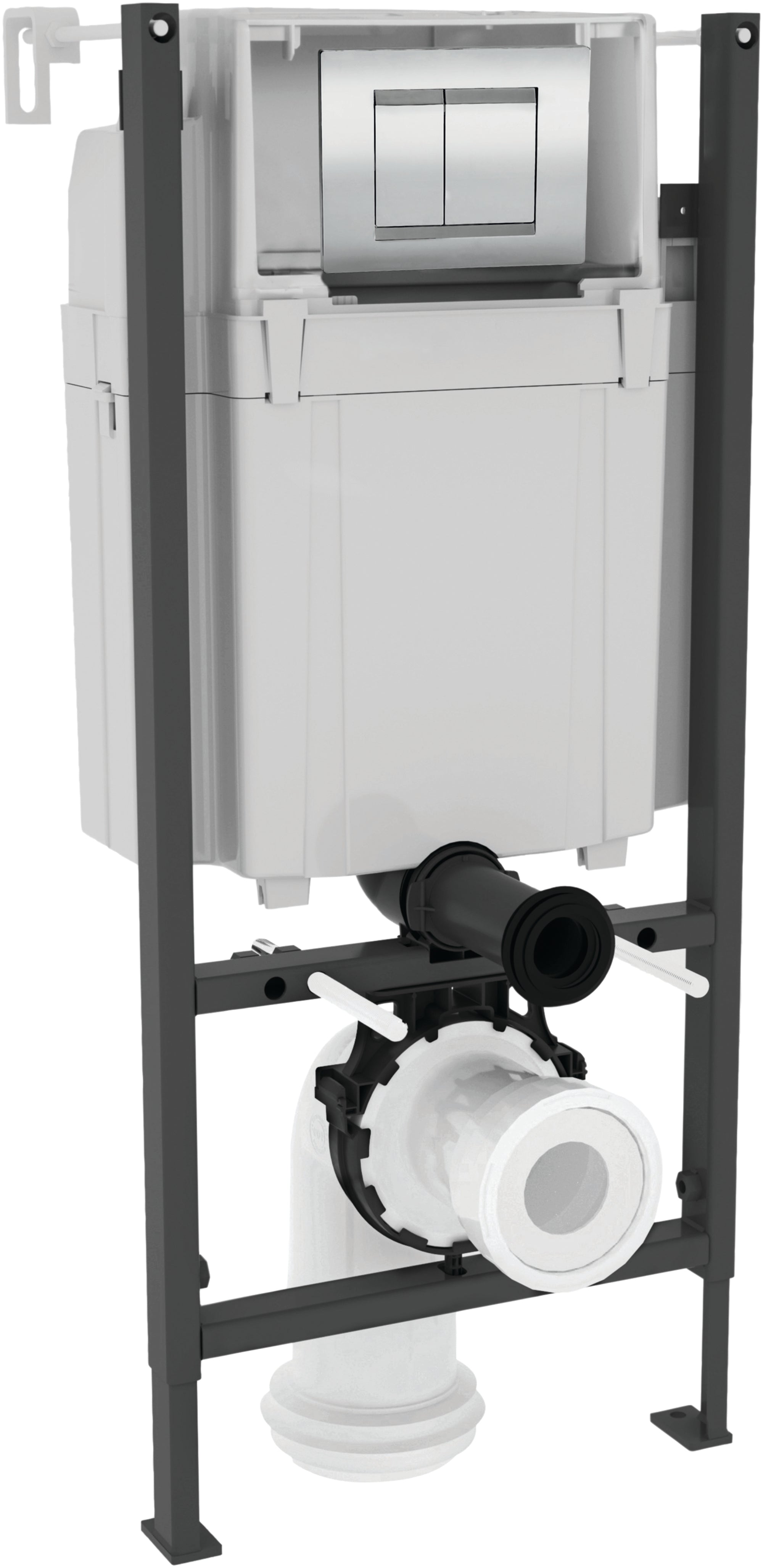 Heritage Wall Hung Toilet Frame & Concealed Cistern, Front Access, includes Chrome Flush Plate CFC36