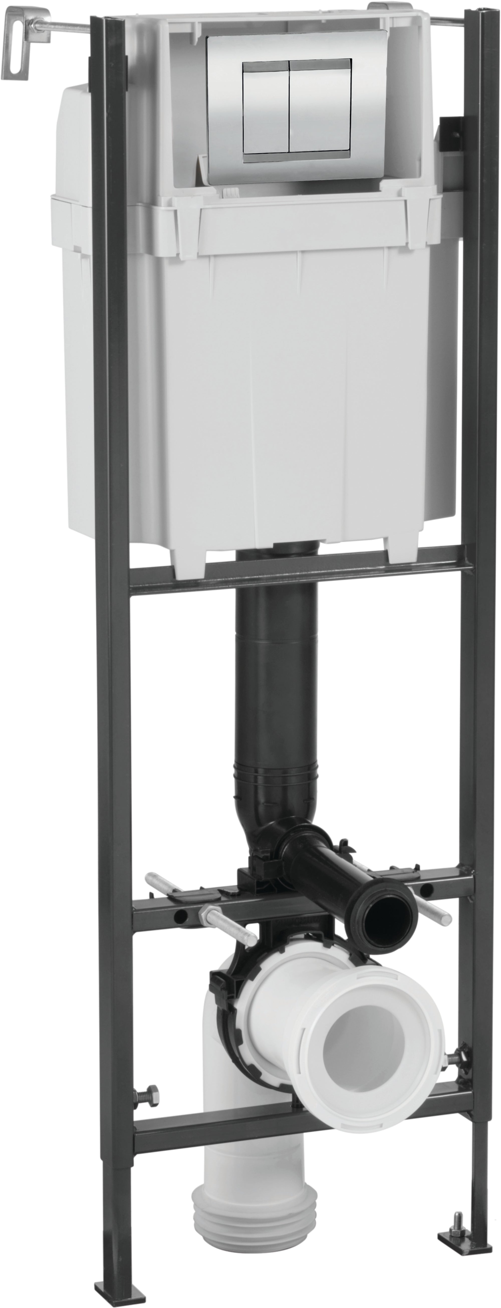Heritage Front Access Tall Wall Hung Frame (360mm) & Concealed Cistern, includes Chrome Flush Plate CFC37