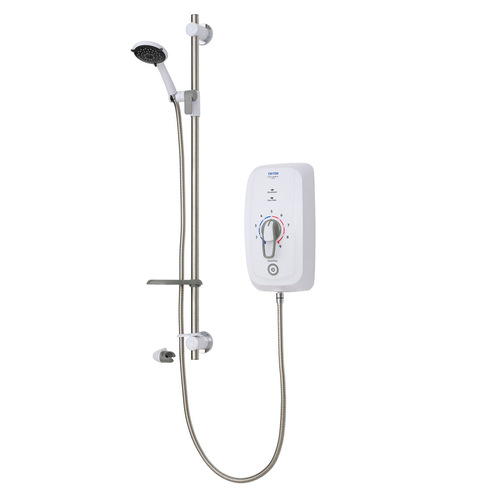 Triton Omnicare Ultra Plus Thermostatic Shower With Grab Riser Rail Kit 9.8kW