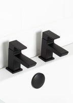 Bristan Cobalt Bath Pillar Taps Black COB 3/4 BLK