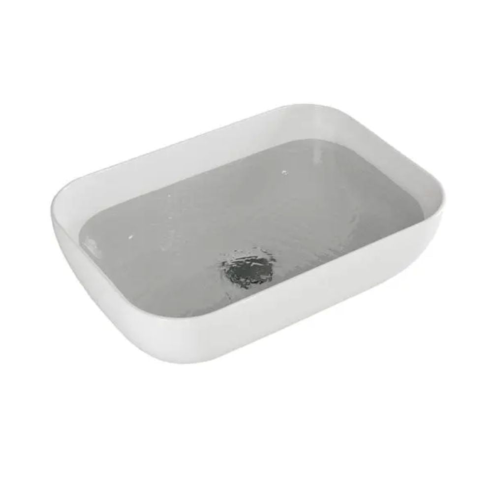 Atlanta Vessel Basin Coral Gloss White 470mm x 335mm