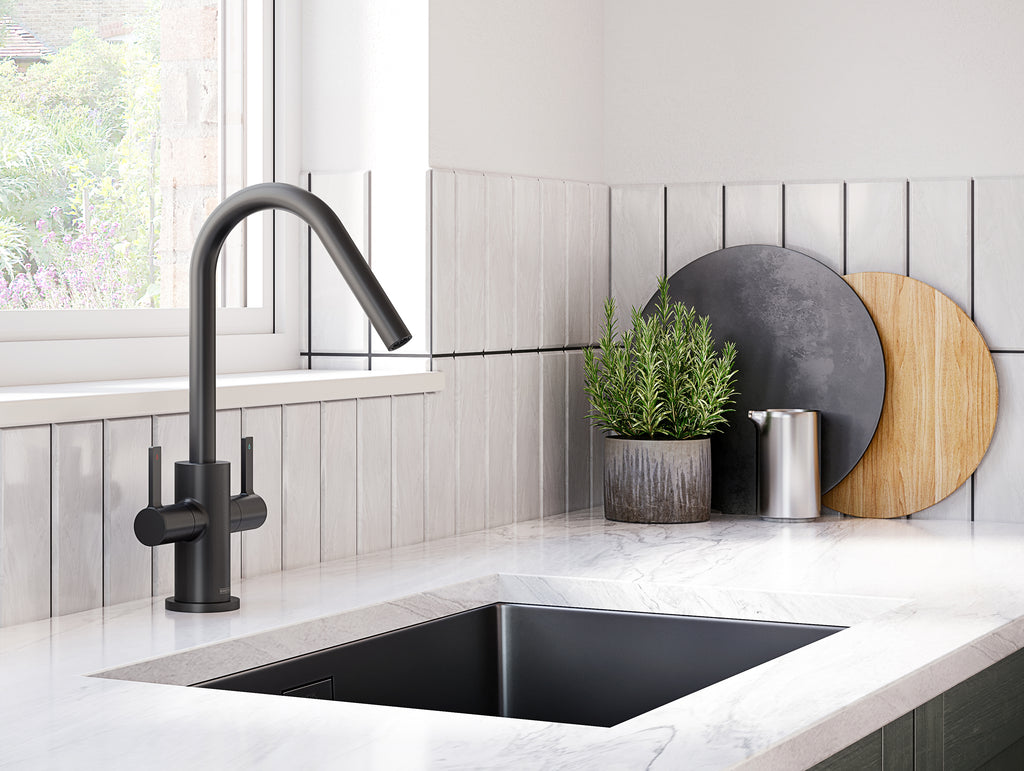 Bristan Cashew Easyfit Monobloc Kitchen Sink Mixer Tap, () Black CSH EFSNK BLK