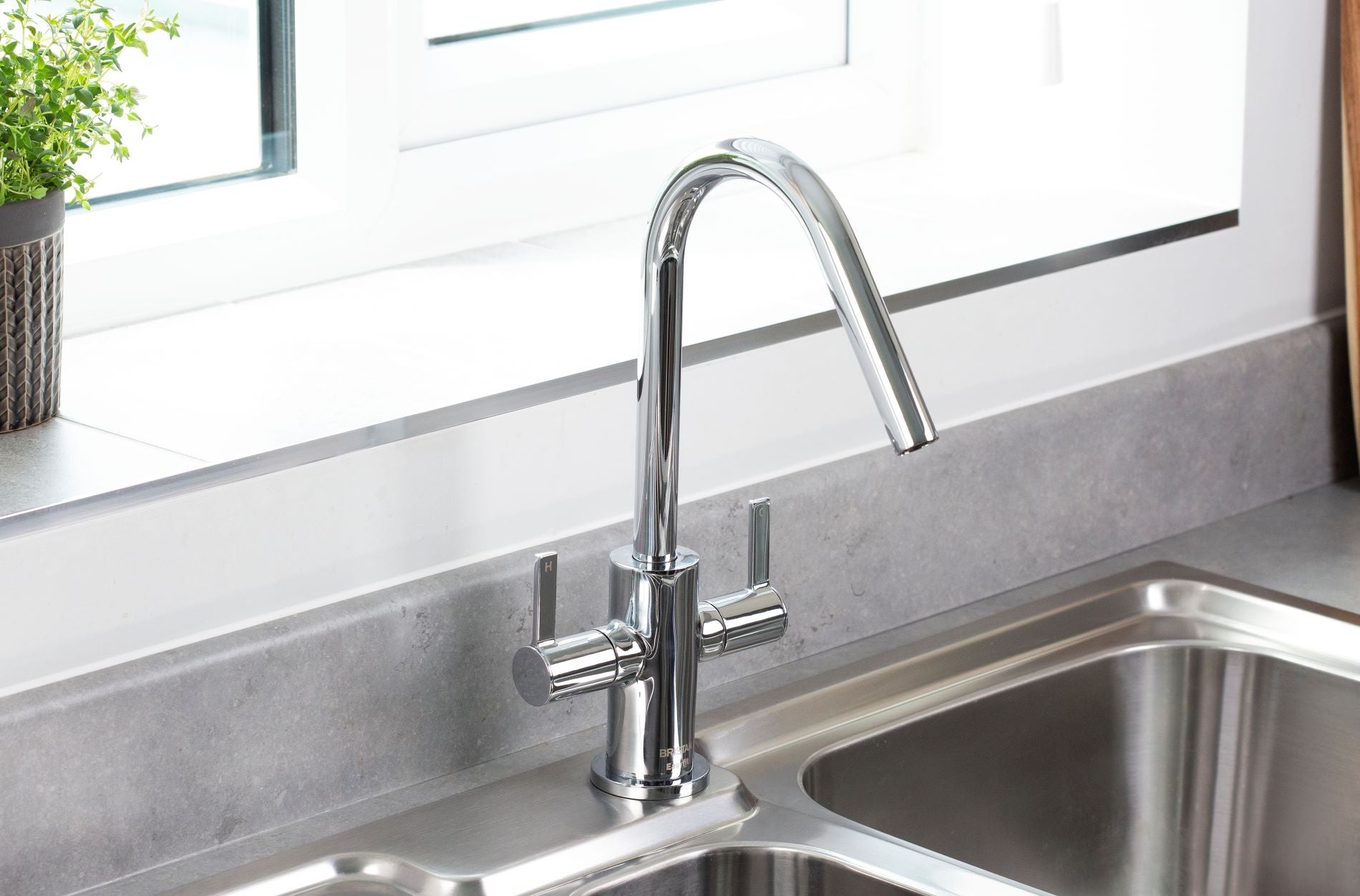 Bristan Cashew Easyfit Monobloc Kitchen Sink Mixer Tap, Chrome CSH EFSNK C