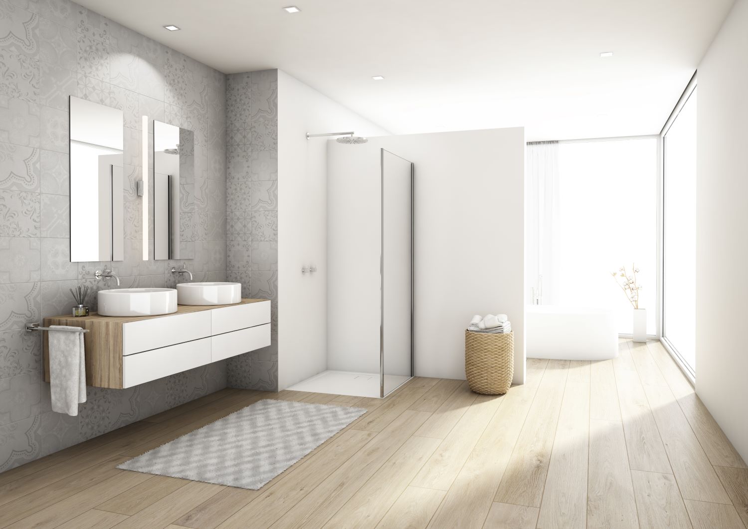 Kudos Showers Divera Side Panel 1200mm Chrome