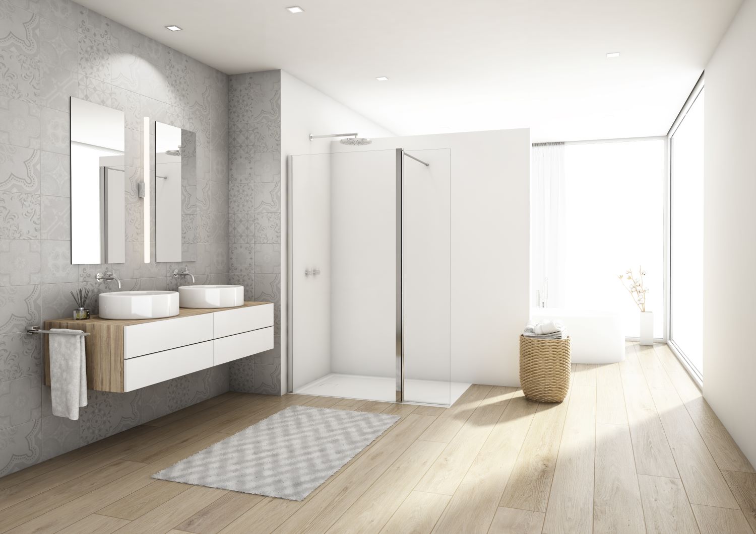 Kudos Showers Divera Pivot Deflector Panel 400mm