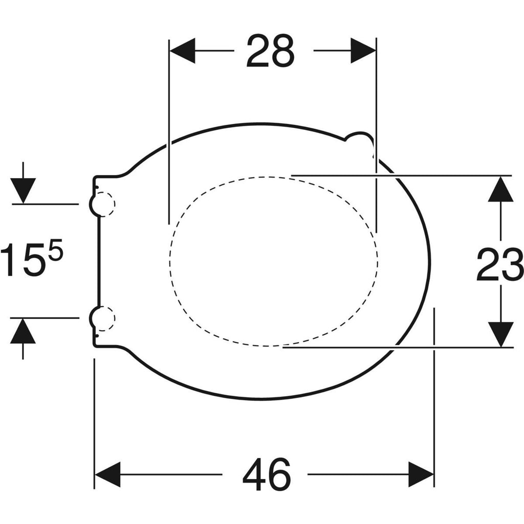Twyford WC seat, fastening from above: Soft-closing mechanism=no, Fastening=from above, signal white RAl 9003