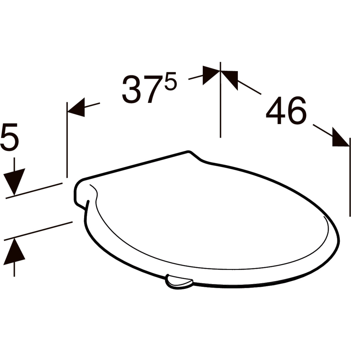 Twyford WC seat, fastening from above: Soft-closing mechanism=no, Fastening=from above, signal white RAl 9003