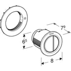 Geberit Pneumatic Dual Flush Button - Gloss Chrome 116.050.21.1
