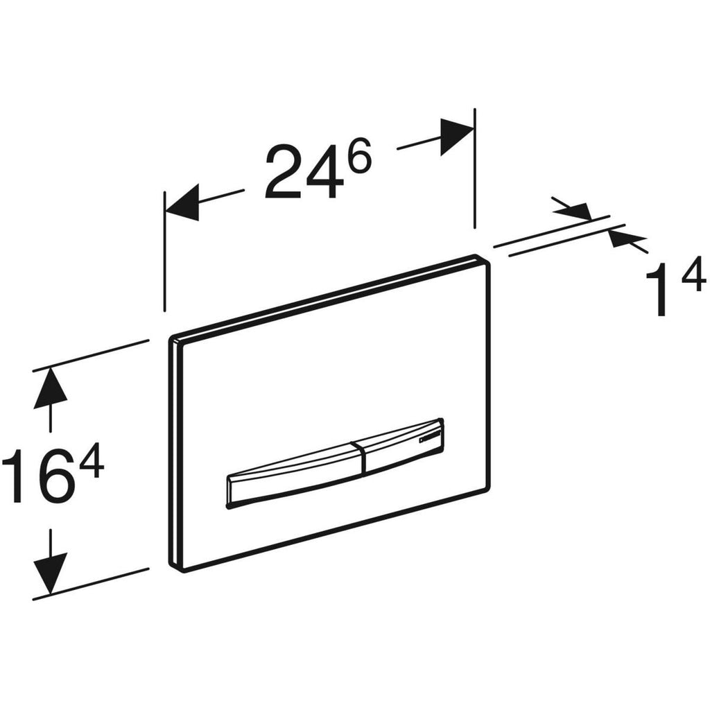 Geberit Sigma50 Dual Flush Plate - Chrome / Lava 115.788.JK.2