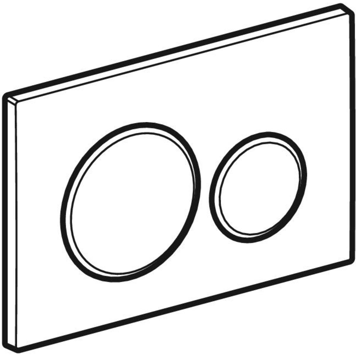 Geberit Sigma20 Dual Flush Plate - Brushed/Matt Chrome 115.882.KH.1