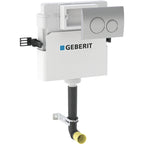 Geberit Delta Concealed Cistern 12 Cm, 6/3 Litres, With Delta20 Flush Plate: Gloss Chrome-Plated 109 103 21 2 109.103.21.2