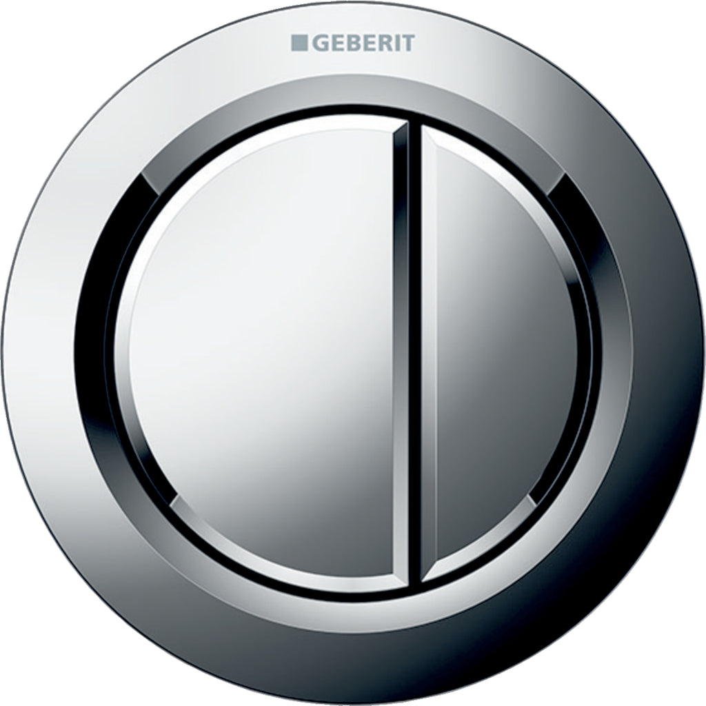 Geberit Pneumatic Dual Flush Button - Gloss Chrome 116.050.21.1