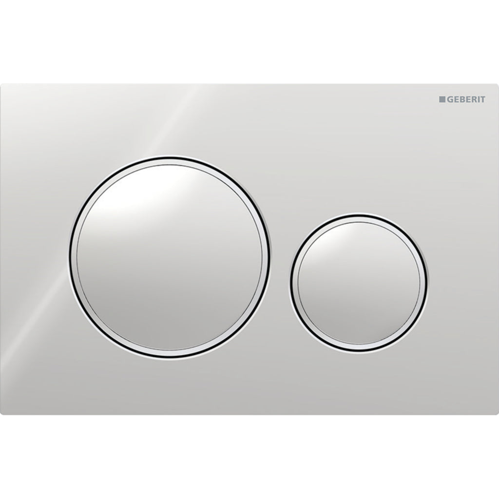 Geberit Sigma20 Dual Flush Plate - Brushed/Matt Chrome 115.882.KH.1