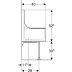 Twyford Sola cleaner sink, floor-standing, high back, with hinged grating.