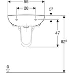 Twyford Option 1 Taphole 500mm Basin White