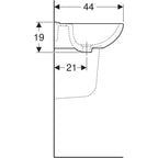 Twyford Option 1 Taphole 500mm Basin White