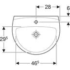Twyford Option 1 Taphole 500mm Basin White