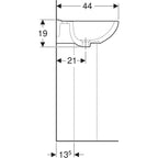 Twyford Option 2 Taphole 550mm Basin Whtie