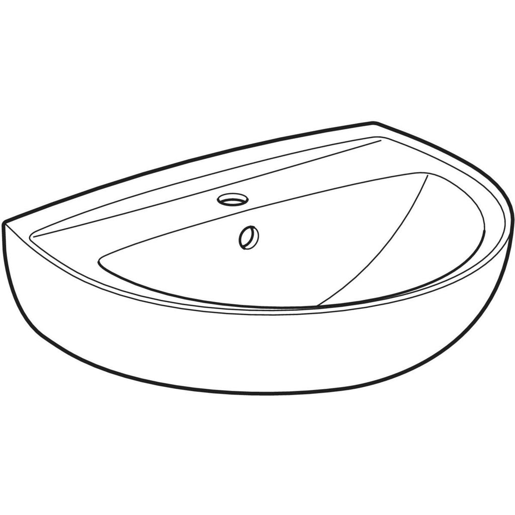 Twyford Option 1 Taphole 500mm Basin White