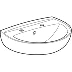 Twyford Option 2 Taphole 550mm Basin Whtie